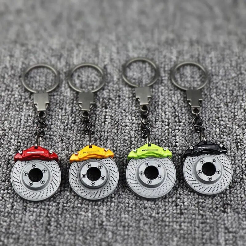 Porsche Carbon Ceramic Brake Disc Style Keychain