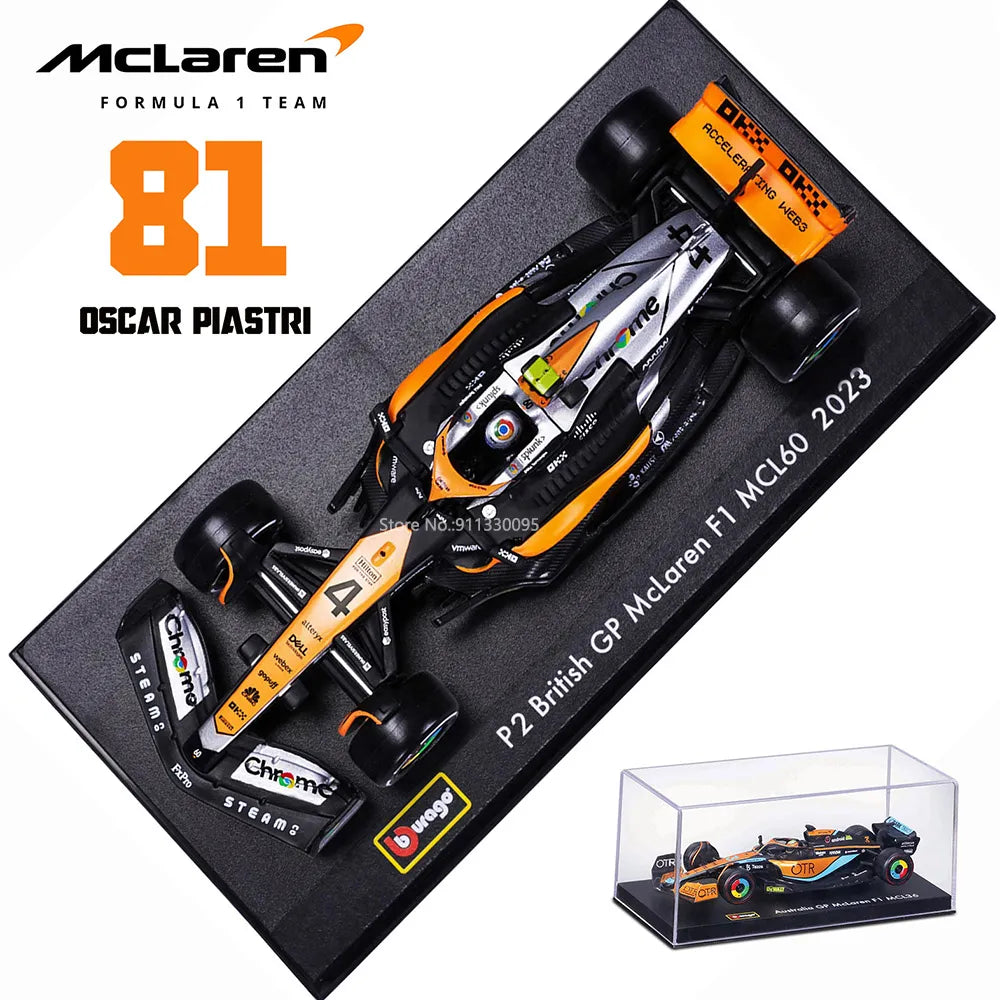 1:43 Scale McLaren MCL60 2023 F1 Racing Car Model