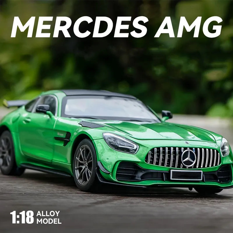 1:18 Scale Mercedes-Benz GT R "Green Demon" Car Model with working lights