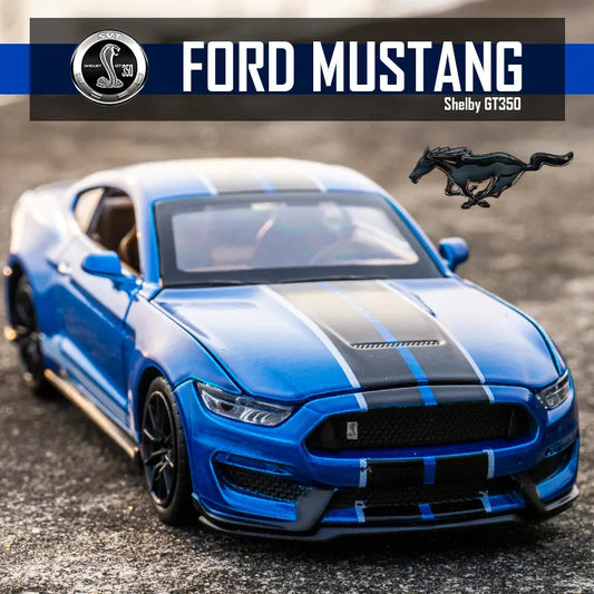 1:32 Scale Ford Mustang Shelby GT350 / GT500 Car Model - Pullback Mechanism and Light Effects!