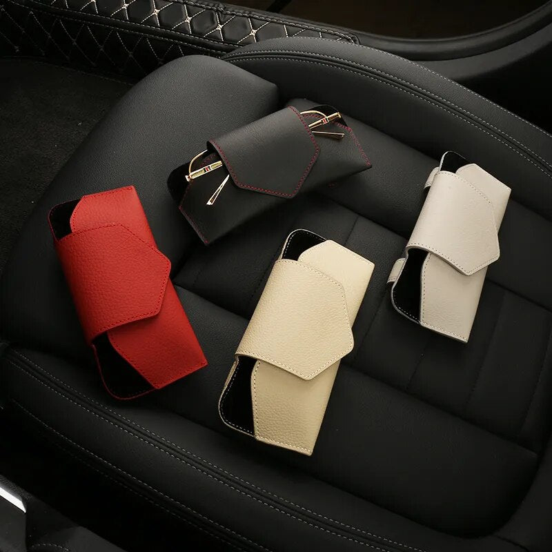 Car Glasses Case Auto Sun Visor Glasses Holder Sunglasses Clip Card Ticket Holder Universal Multi-Function Car Accessories