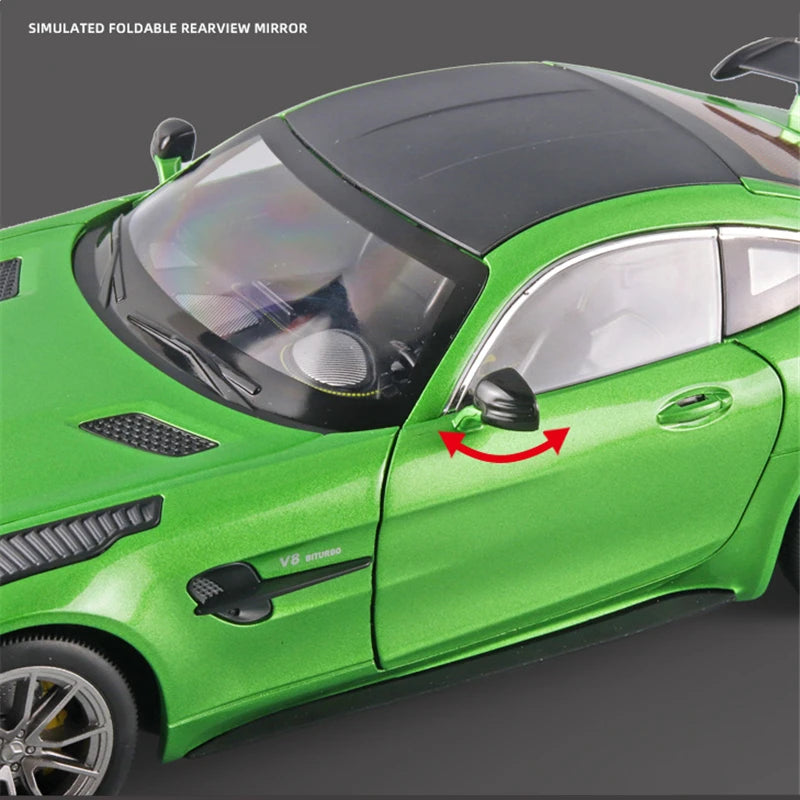 1:18 Scale Mercedes-Benz GT R "Green Demon" Car Model with working lights