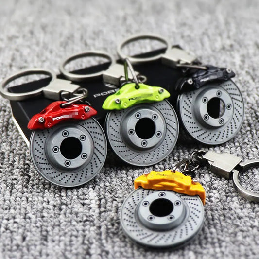 Porsche Carbon Ceramic Brake Disc Style Keychain