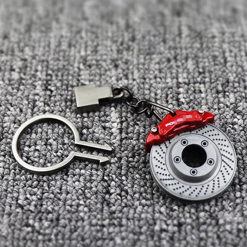 Porsche Carbon Ceramic Brake Disc Style Keychain