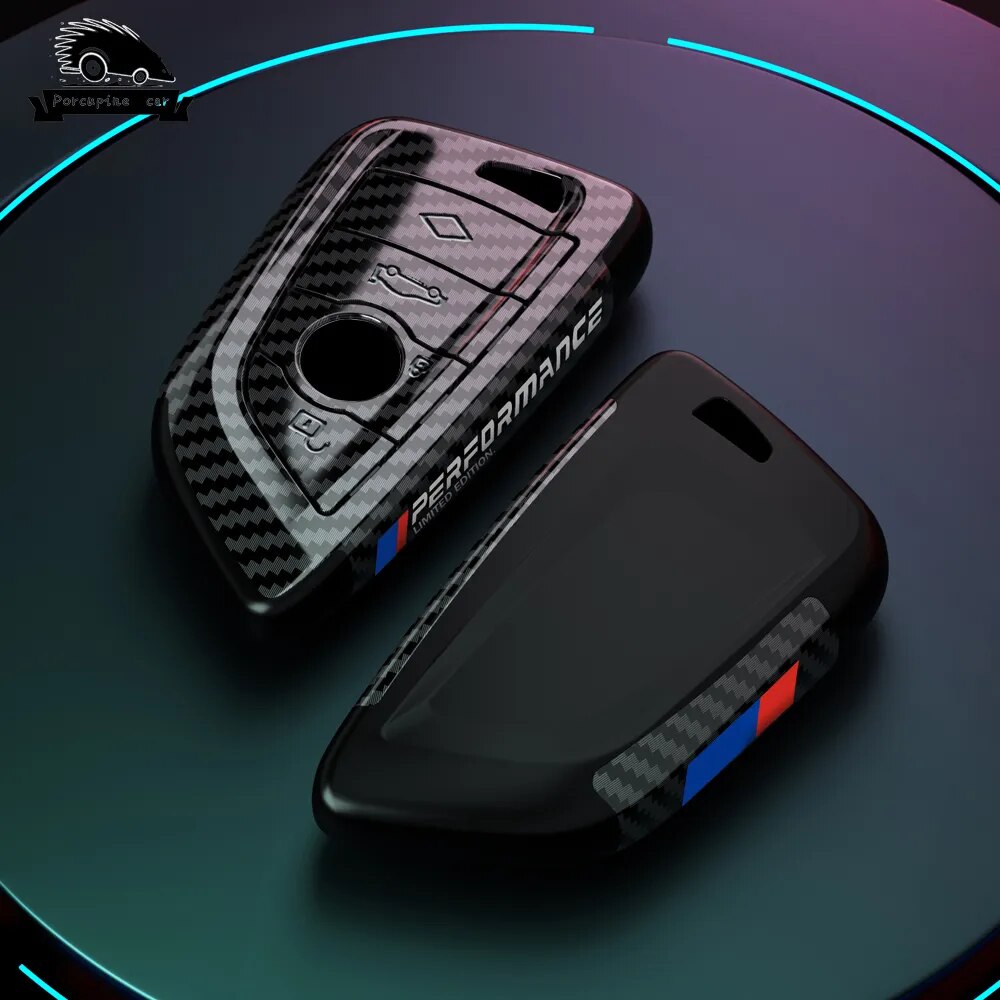 BMW Carbon Fibre Car Key Cover Case Shell - Suitable for BMW X1 X3 X5 X6 X7 1 3 5 6 Series G20 G30 G11 F15 F16 G01 G02 F48