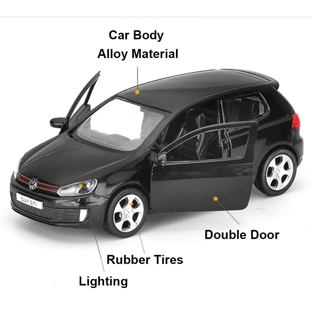 1:36 Scale VW Golf Mk6 Scale Model - with pullback mechanism!